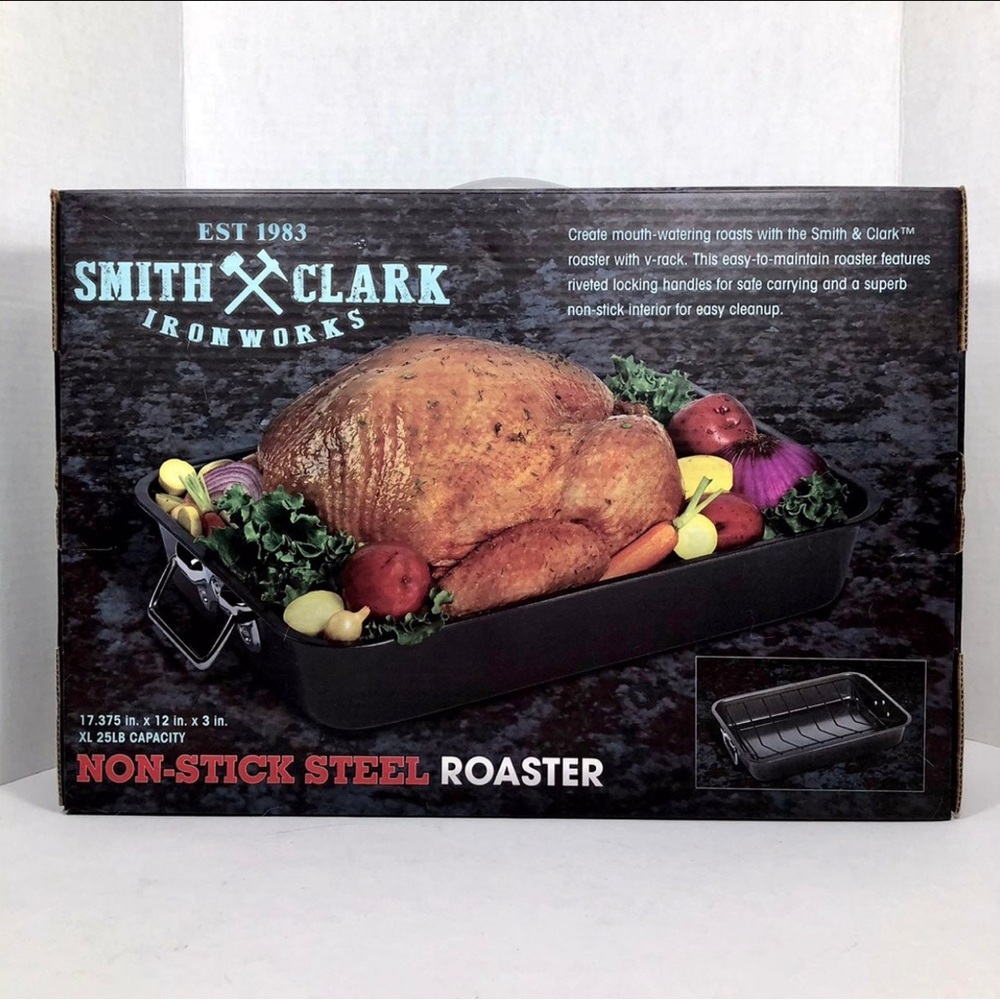 Smith & Clarks Ironworks Non Stick Steel Roaster!